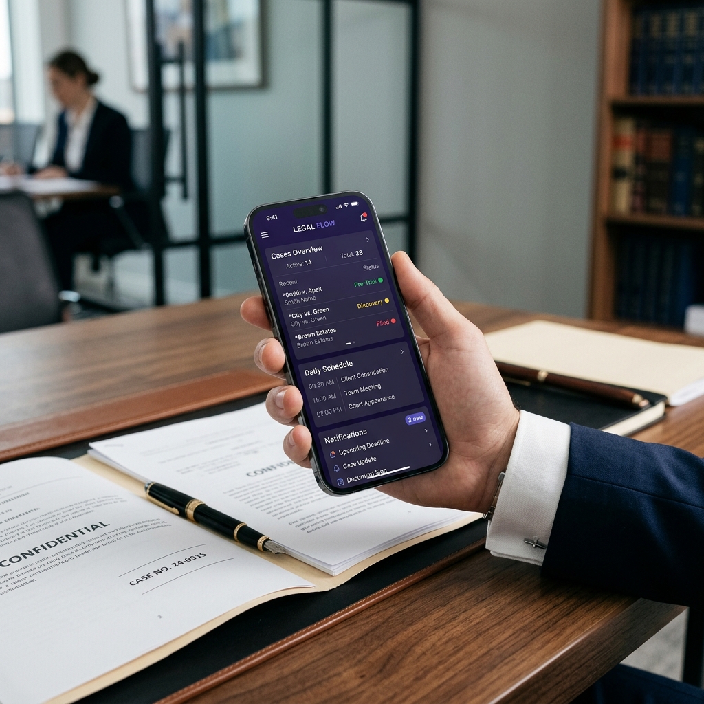 تطبيق المحامي الذكي لإدارة القضايا من الموبايل